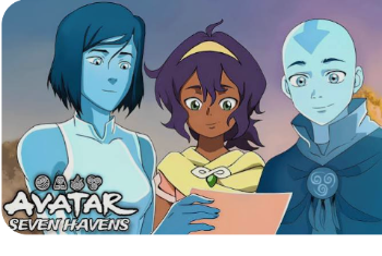Pavi with Spirit Korra & Spirit Aang